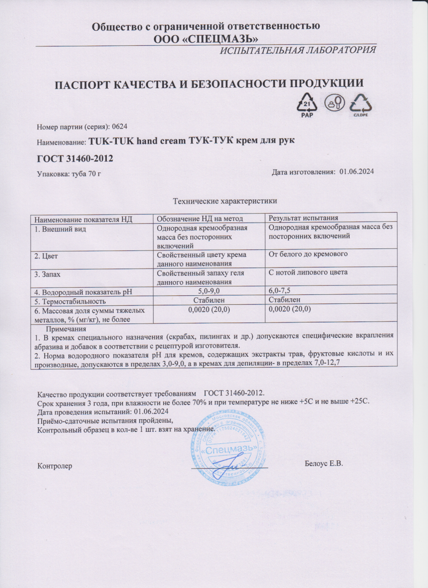 Паспорт №062024